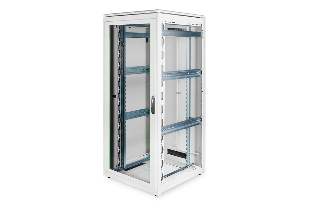DIGITUS Rack Unique 19" 36U 1787x800x800mm üvegajtós szürke álló rack szekrény