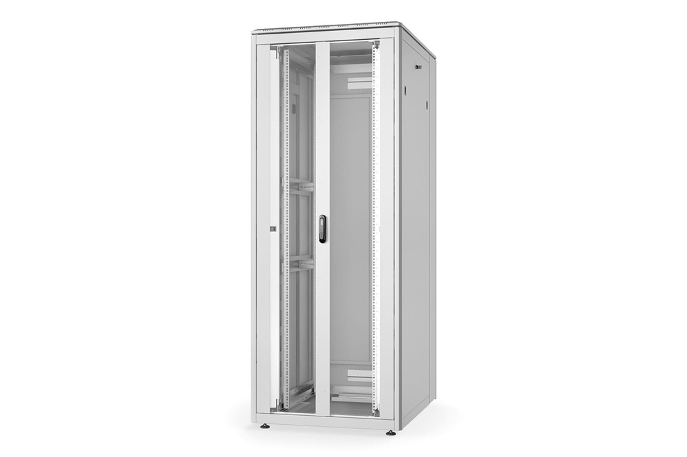 DIGITUS Rack Unique 19" 42U 2053x800x1000mm dupla üveg első ajtó és dupla acél hátsó ajtós szürke álló rack szekrény