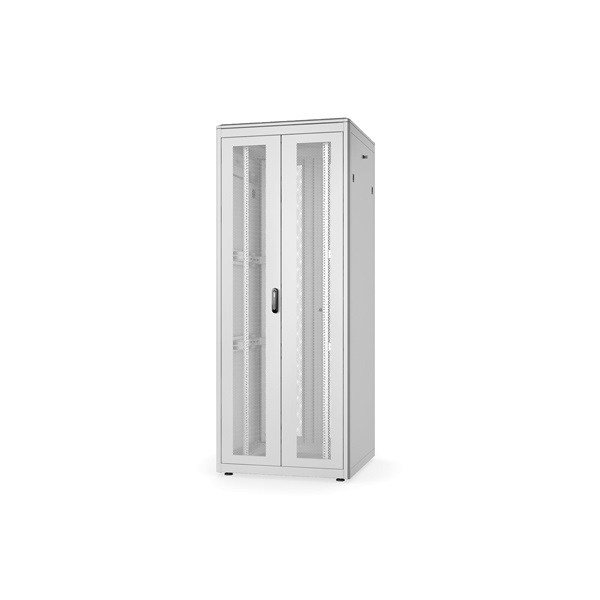 DIGITUS Rack Unique 19" 42U 2053x800x800mm dupla első és hátsó perforált ajtós szürke álló rack szekrény