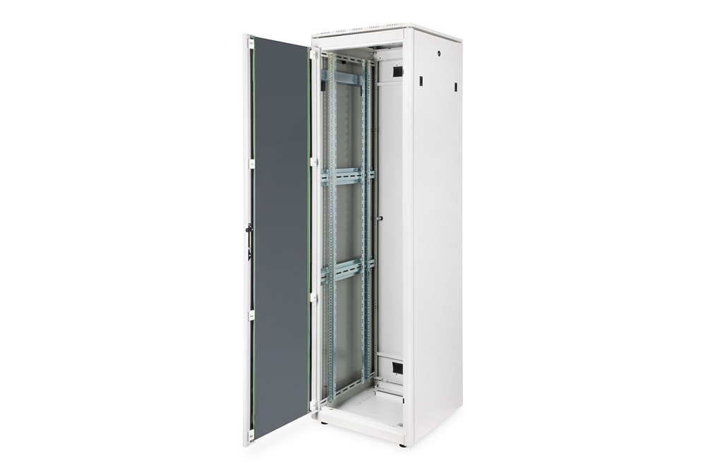 DIGITUS Rack Unique 19" 42U 2053x600x600mm üvegajtós szürke álló rack szekrény