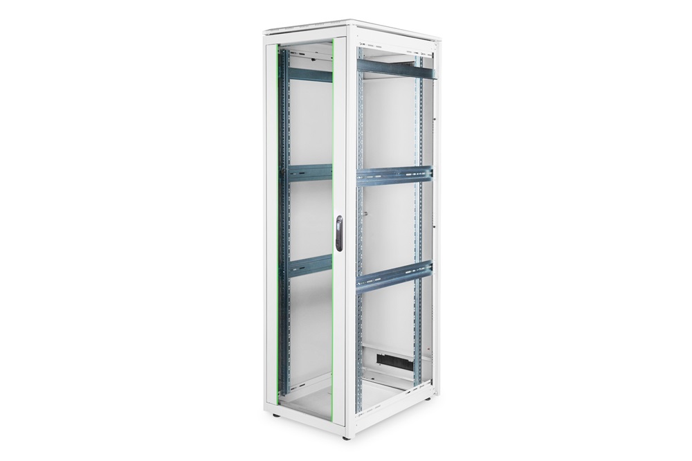 DIGITUS Rack Unique 19" 42U 2053x600x800mm üvegajtós szürke álló rack szekrény