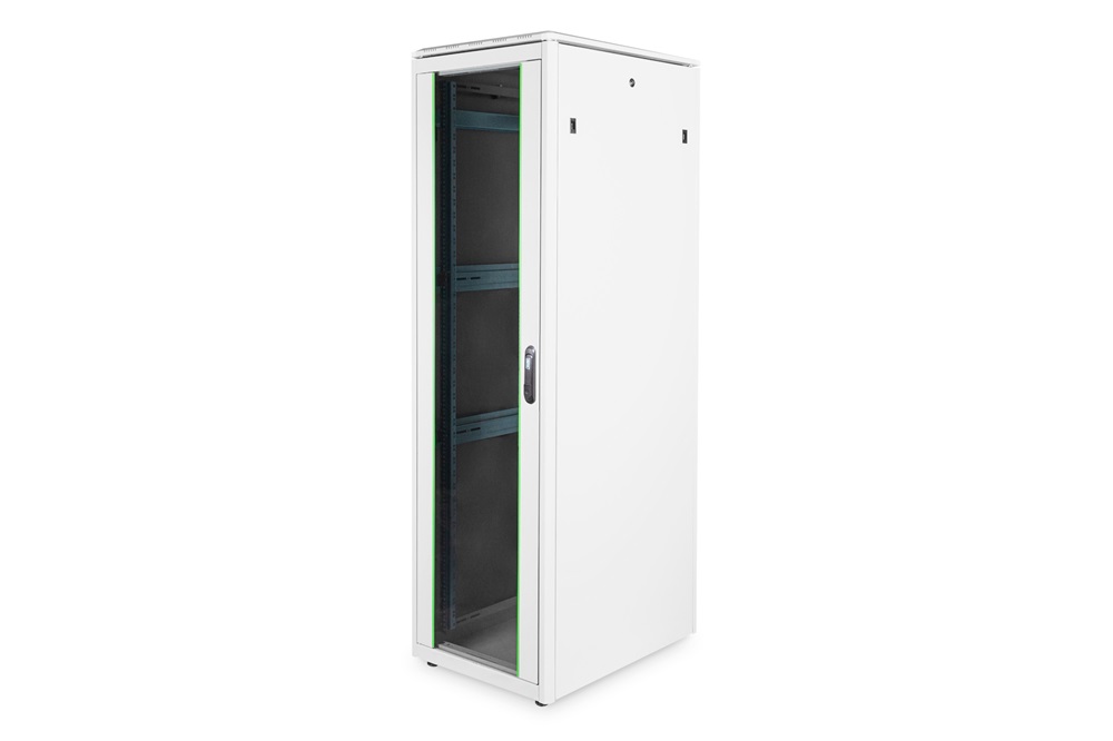 DIGITUS Rack Unique 19" 42U 2053x600x800mm üvegajtós szürke álló rack szekrény