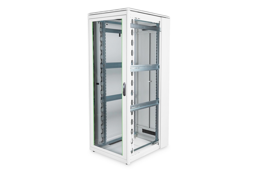 DIGITUS Rack Unique 19" 42U 2053x800x1000mm üvegajtós szürke álló rack szekrény