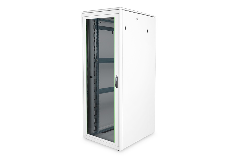 DIGITUS Rack Unique 19" 42U 2053x800x1000mm üvegajtós szürke álló rack szekrény