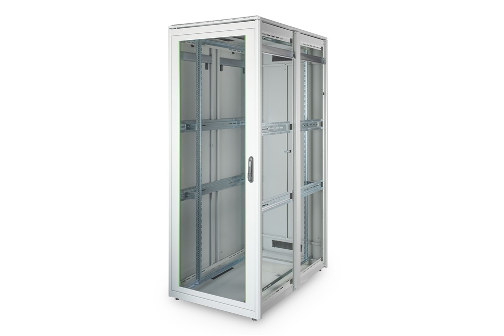 DIGITUS Rack Unique 19" 42U 2053x800x1200mm üvegajtós szürke álló rack szekrény