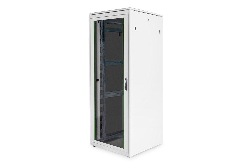 DIGITUS Rack Unique 19" 42U 2053x800x800mm üvegajtós szürke álló rack szekrény