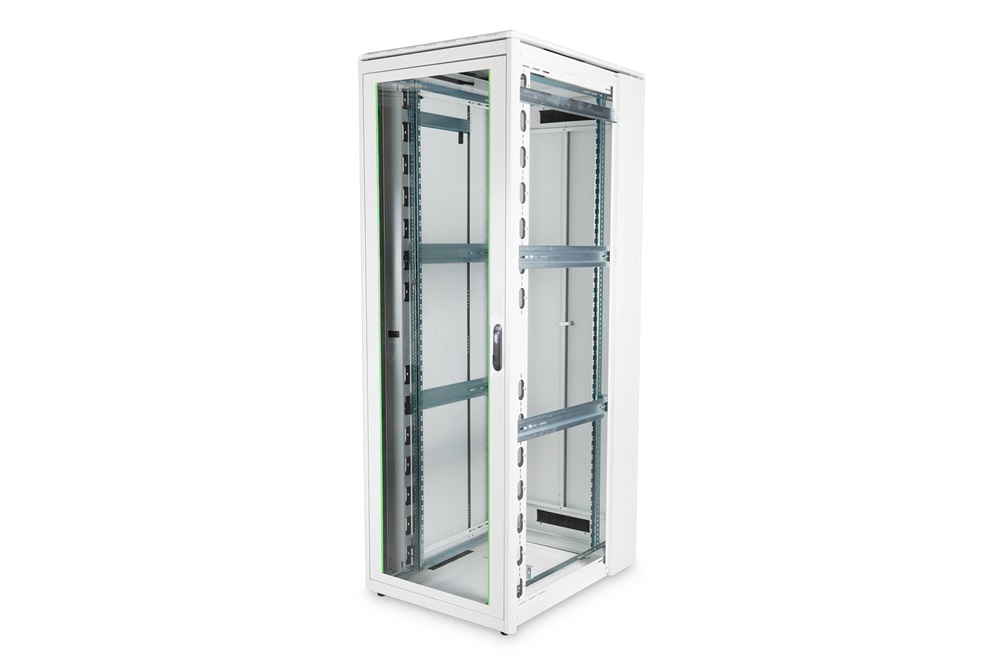 DIGITUS Rack Unique 19" 47U 2244x800x1000mm üvegajtós szürke álló rack szekrény
