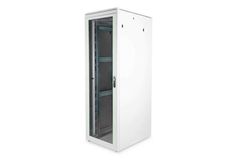 DIGITUS Rack Unique 19" 47U 2244x800x1000mm üvegajtós szürke álló rack szekrény