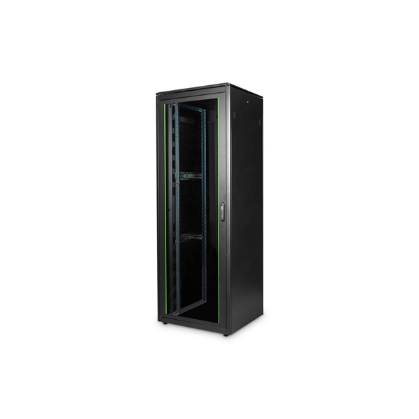 DIGITUS Rack Unique 19" 47U 2276x800x800mm üvegajtós fekete álló rack szekrény