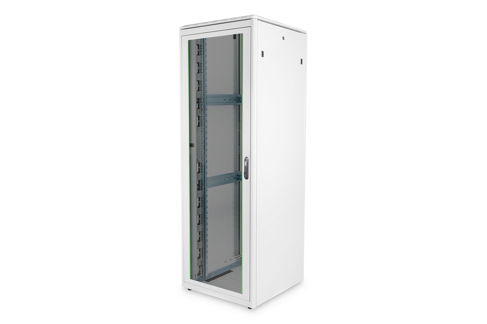 DIGITUS Rack Unique 19" 47U 2276x800x800mm üvegajtós szürke álló rack szekrény
