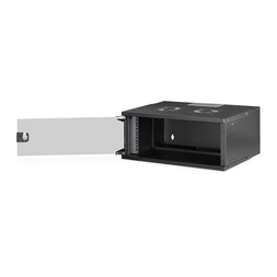 DIGITUS SOHO PRO 19" 4U 240x540x400mm üvegajtós fekete fali rack szekrény