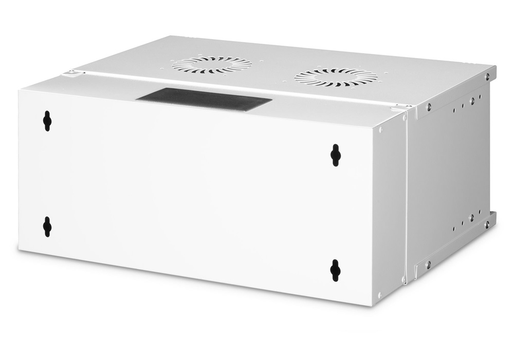 DIGITUS SOHO PRO 19" 4U 240x540x400mm üvegajtós szürke fali rack szekrény