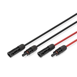 DIGITUS Solar 6mm 1500V DC XLPO napelemes kültéri kábelhosszabbító MC4 csatlakozóval 1m