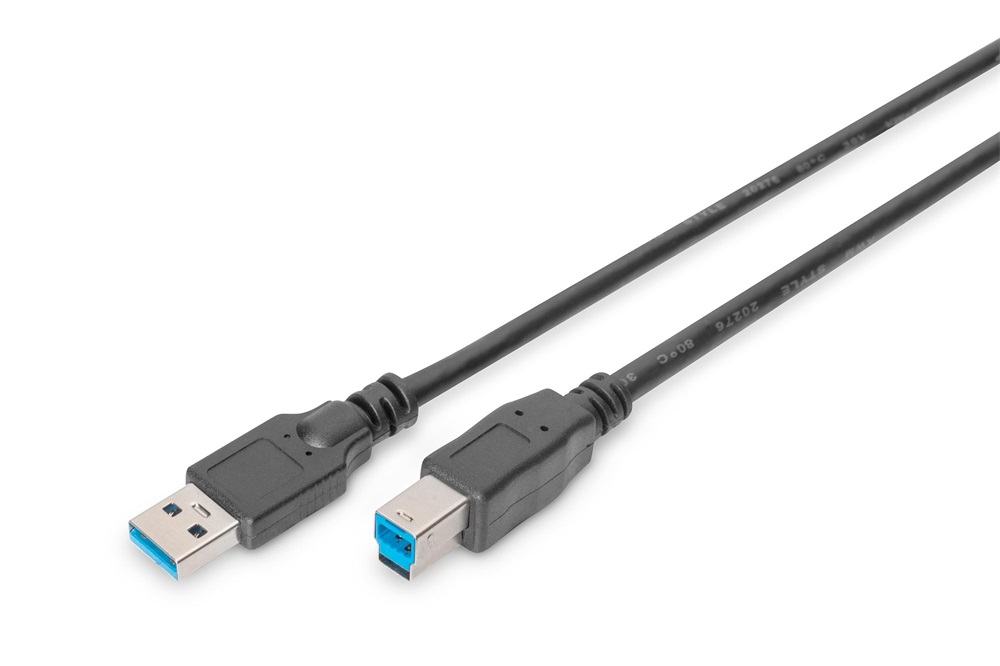 DIGITUS SuperSpeed 3.0 USB type-B - USB type A fekete kábel 1,8m