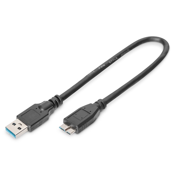 DIGITUS SuperSpeed 3.0 micro USB B - USB type A kábel 0,25