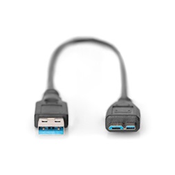 DIGITUS SuperSpeed 3.0 micro USB B - USB type A kábel 0,25