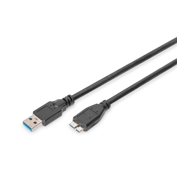 DIGITUS SuperSpeed 3.0 micro USB B - USB type A kábel 1m