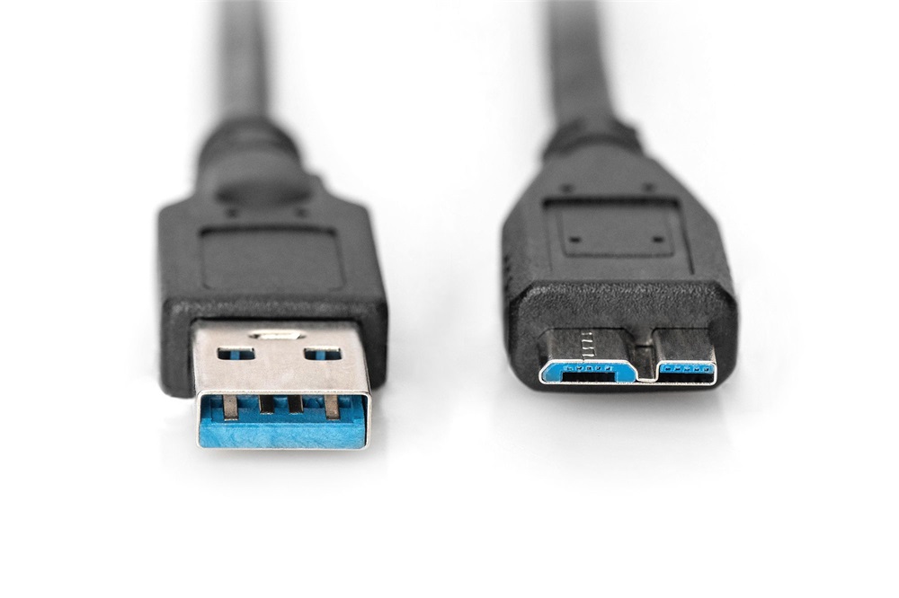 DIGITUS SuperSpeed 3.0 micro USB B - USB type A kábel 1m