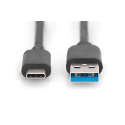 DIGITUS SuperSpeed USB 3.0 USB A - USB type-C kábel 1m
