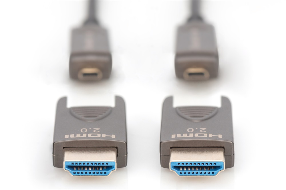 DIGITUS UHD 4K 120Hz aranyozott 2.0b kivehető csatlakozóval AOC optikai HDMI kábel 20m