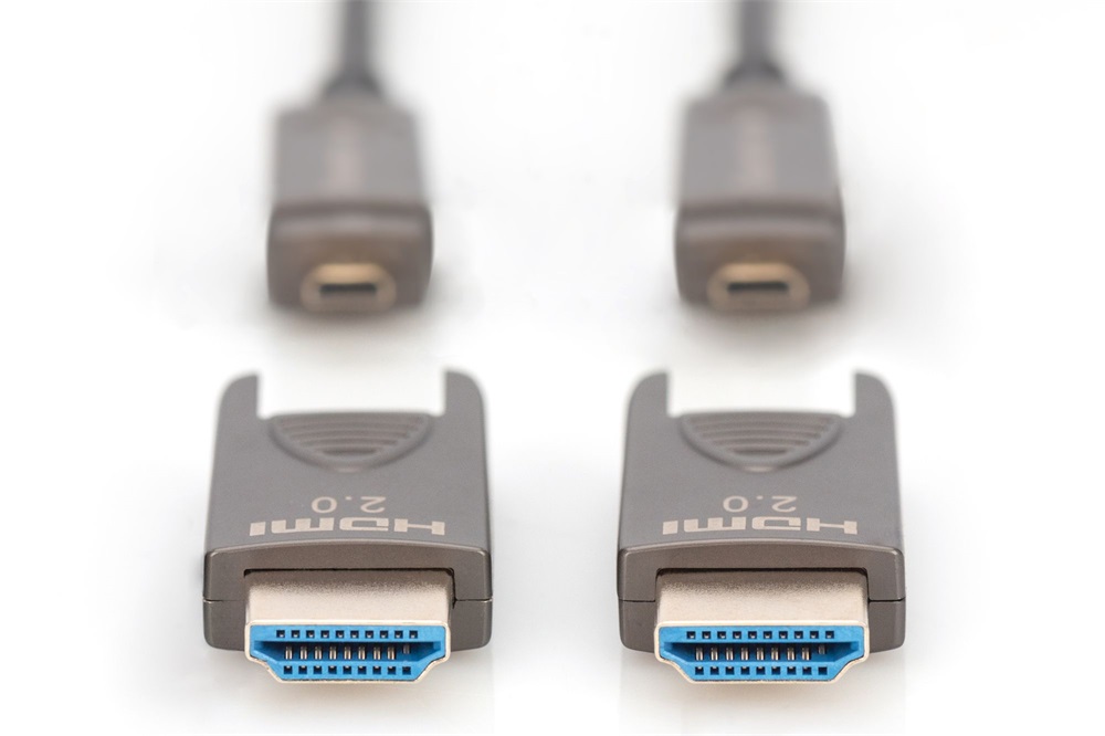 DIGITUS UHD 4K 120Hz aranyozott 2.0b kivehető csatlakozóval AOC optikai HDMI kábel 30m