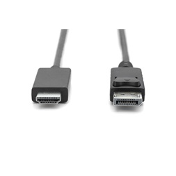DIGITUS UHD 4K 3D 60Hz 1.2 DisplayPort - HDMI type A 2.0 kábel 1m