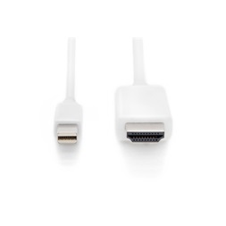 DIGITUS UHD 4K 3D 60Hz 1.2 mini DisplayPort - HDMI type A 2.0 kábel 2m