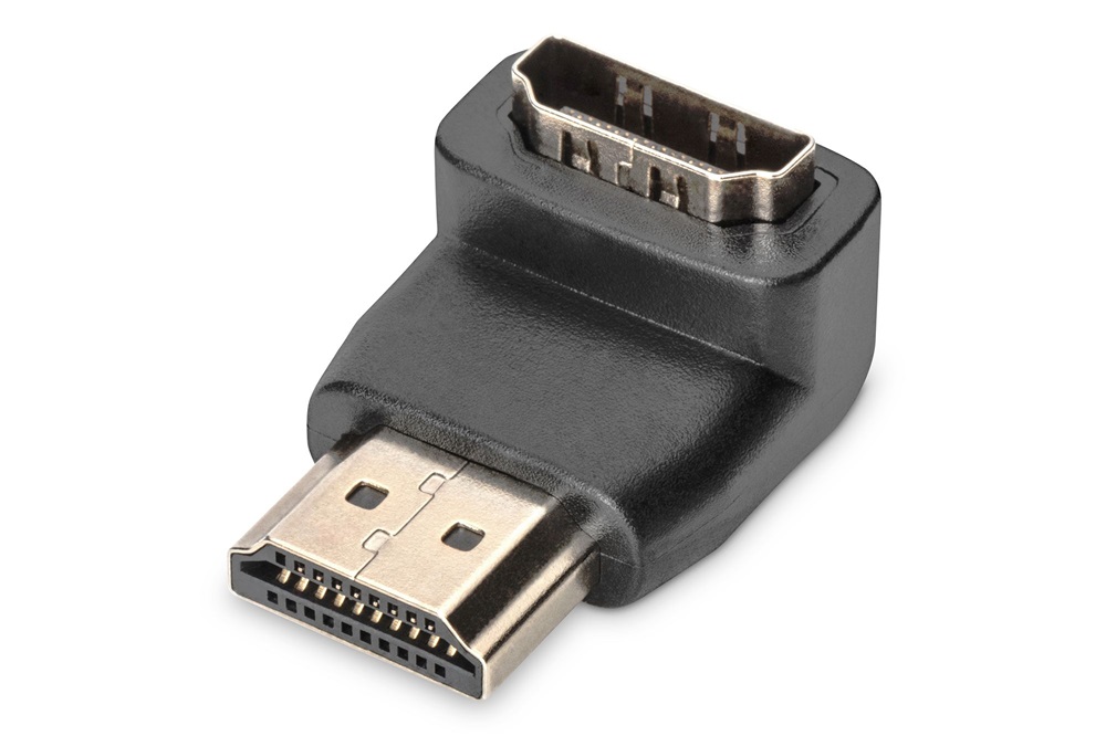 DIGITUS UHD 4K 3D 60Hz aranyozott HDMI 90°-os Adapter