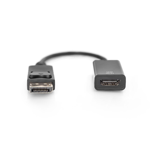DIGITUS UHD 4K 3D Dual-Mode aktív 1.2 DisplayPort - HDMI type A 2.0 Adapter 0,2m