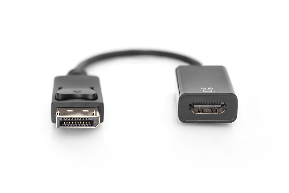 DIGITUS UHD 4K 3D Dual-Mode aktív 1.2 DisplayPort - HDMI type A 2.0 Adapter 0,2m