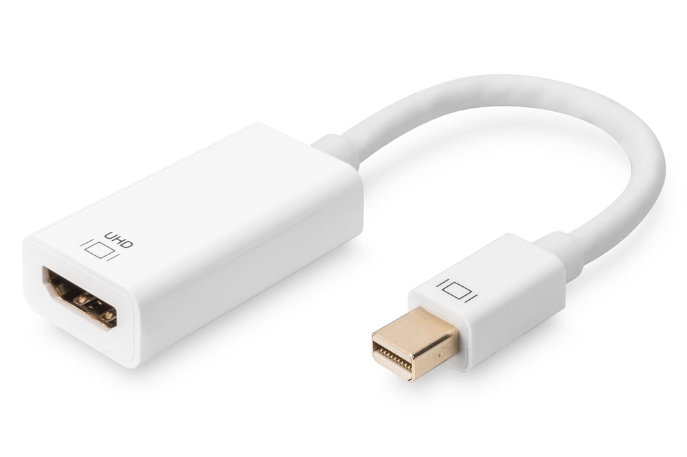 DIGITUS UHD 4K 3D Dual-Mode aktív mini DisplayPort - HDMI type A 2.0 Adapter 0,2m