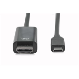 DIGITUS UHD 4K 60Hz aranyozott HDMI - USB type-C kábel 2m