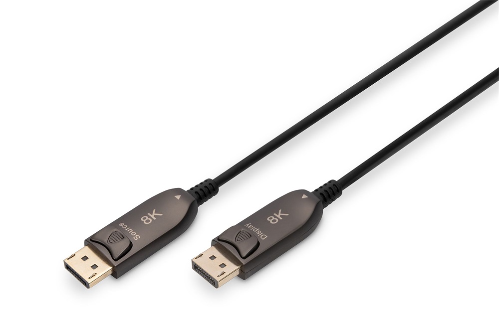 DIGITUS UHD 8K 120Hz aranyozott 1.4 AOC optikai DisplayPort kábel 20m