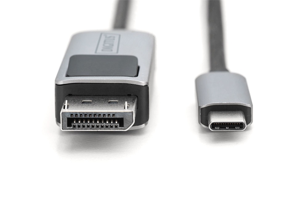 DIGITUS UHD 8K 30Hz kétirányú 1.4 DisplayPort - USB type-C kábel 1m