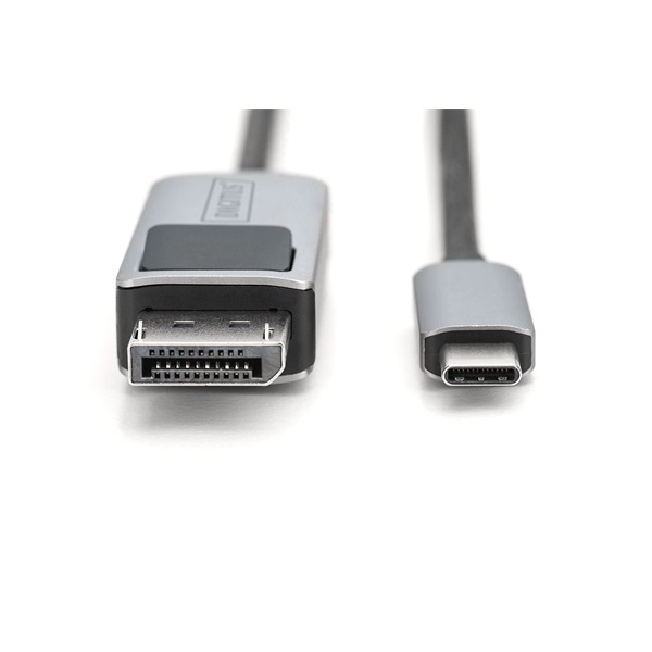 DIGITUS UHD 8K 30Hz kétirányú 1.4 DisplayPort - USB type-C kábel 2m