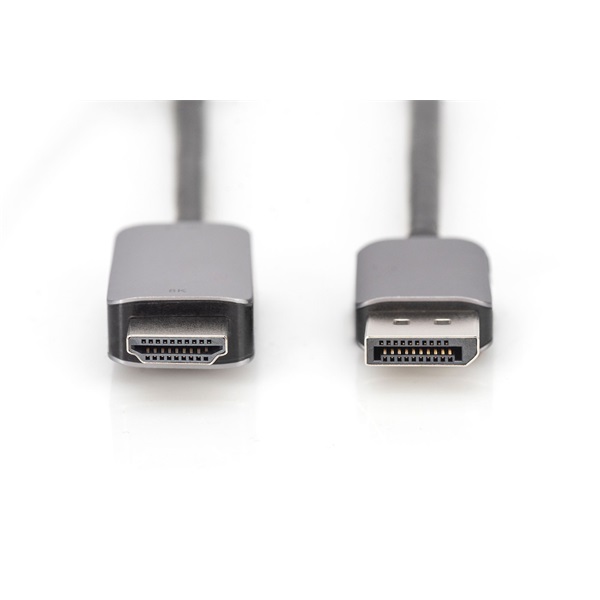 DIGITUS UHD 8K 3D 60Hz  1.4 DisplayPort - HDMI type A 2.1 kábel 1m