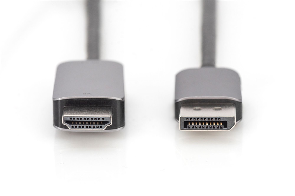 DIGITUS UHD 8K 3D 60Hz  1.4 DisplayPort - HDMI type A 2.1 kábel 1m