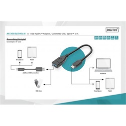 DIGITUS USB 3.0 Type A anya-> USB 3.0 Type C apa 0,15m OTG adapter