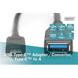 DIGITUS USB 3.0 Type A anya-> USB 3.0 Type C apa 0,15m OTG adapter