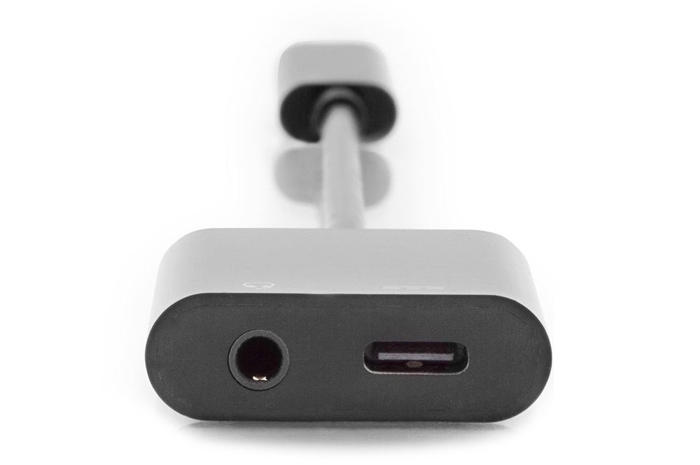 DIGITUS USB Type-C + 3,5 mm-es sztereó Adapter 0,2m