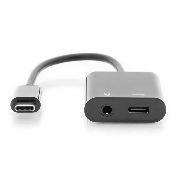 DIGITUS USB Type-C + 3,5 mm-es sztereó Adapter 0,2m