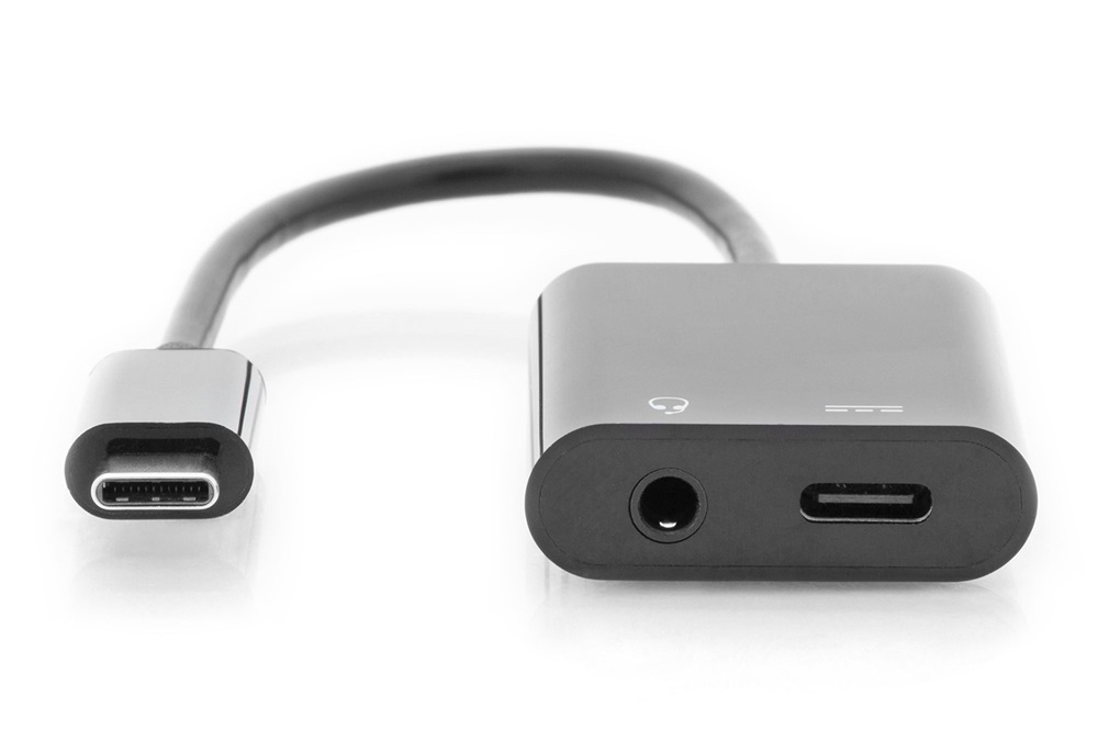 DIGITUS USB Type-C + 3,5 mm-es sztereó Adapter 0,2m