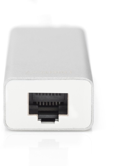 DIGITUS USB Type-C Gigabit Ethernet adapter + 3 portos USB HUB