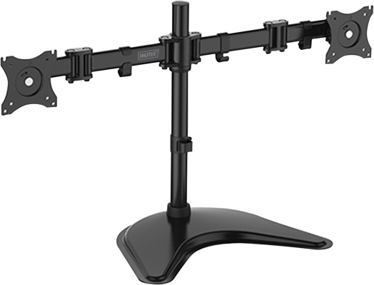 DIGITUS asztali univerzális (VESA 75/100) 2-es fekete monitor tartó konzol