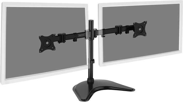 DIGITUS asztali univerzális (VESA 75/100) 2-es fekete monitor tartó konzol