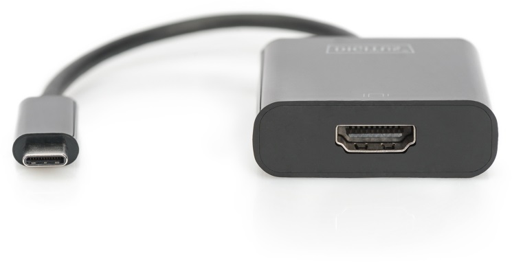 DIGITUS fekete USB 3.0 Type C - HDMI (4K@30Hz) adapter