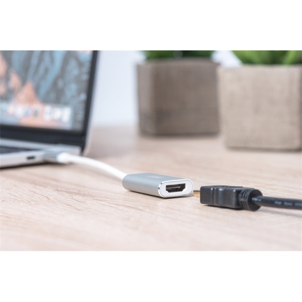 DIGITUS fémházas USB 3.0 Type C - HDMI (4K@30Hz) adapter