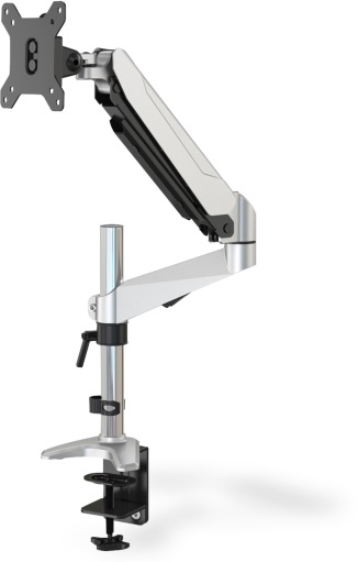 DIGITUS gázrugós C-bilincses univerzális (VESA 75/100) 1-es ezüst monitor tartó konzol