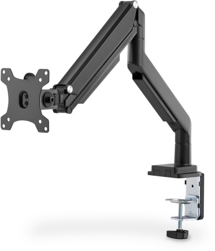 DIGITUS gázrugós C-bilincses univerzális (VESA 75 / 100) 1-es fekete monitor tartó konzol