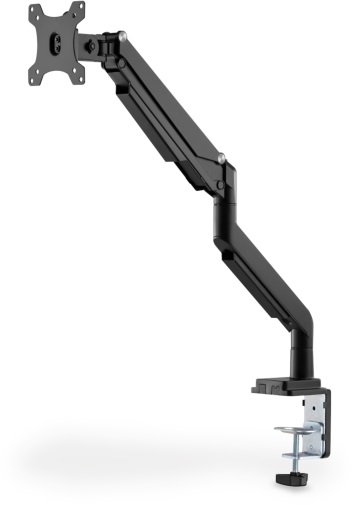 DIGITUS gázrugós C-bilincses univerzális (VESA 75 / 100) 1-es fekete monitor tartó konzol